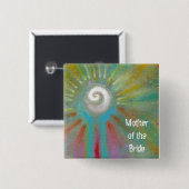 Bunte inspirational abstrakte Kunst fertigen Ihr Button (Vorne & Hinten)