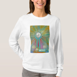 Bunte inspirational abstrakte Kunstmeditation des T-Shirt