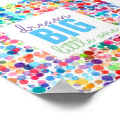 bunte inspirierende Zitat Poster Traum groß (Ecke)