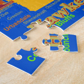 Bunte Iowa-Staatsstolz-Karten-Silhouette Puzzle (Seite)