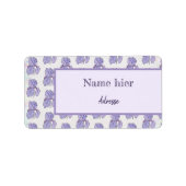 bunte Iris Adressaufkleber (Vorne)