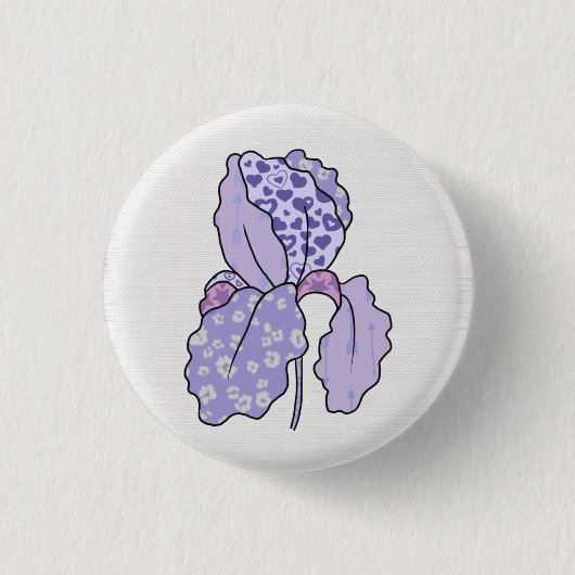 bunte Iris Button (Vorderseite)