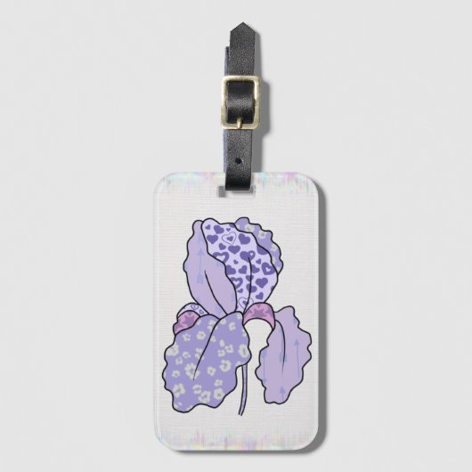 bunte Iris Gepäckanhänger (Vorderseite Vertikal)