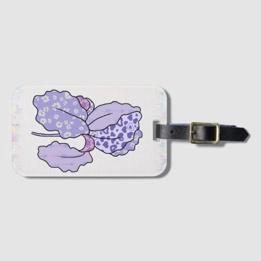 bunte Iris  Gepäckanhänger (Vorderseite (Horizontal))