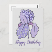 bunte Iris Postkarte (Vorne/Hinten)