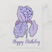 bunte Iris Postkarte (Vorderseite)