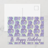 bunte Iris Postkarte (Vorne/Hinten)