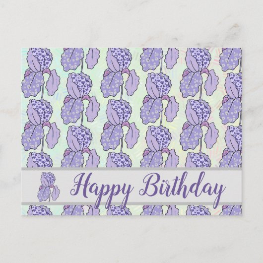 bunte Iris Postkarte (Vorderseite)