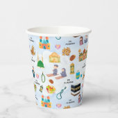 Bunte islamische Papiertassen Kids Eid Mubarak Pappbecher (Links)