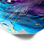 bunte Jaguarkunst Poster (Ecke)