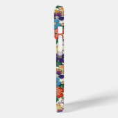 Bunte japanische Blumen monogrammiert Case-Mate iPhone Hülle (Rückseite / Links)