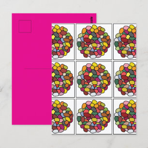 Bunte Jelly Bean-Leckerei Postkarte