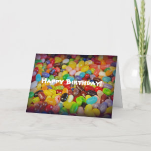 Bunte Jelly Beans zum Geburtstag Karte