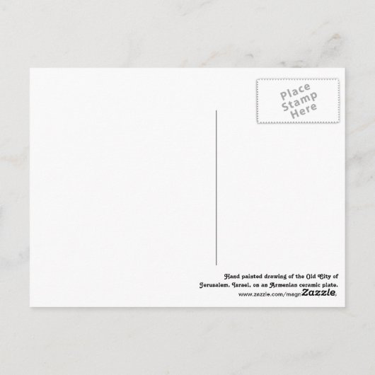 Bunte Jerusalem-Postkarte Postkarte (Rückseite)