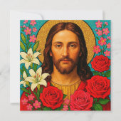 Bunte Jesus-Grußkarte. (Vorderseite)