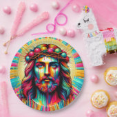 Bunte Jesus-Papierteller! Pappteller (Party)