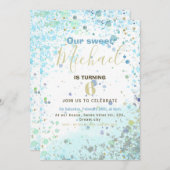 Bunte Jungen-Geburtstagsfeier Ankündigung (Vorne/Hinten)