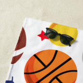 Bunte Jungen-personalisiertes multi Sport-Badetuch Strandtuch (Beispiel)