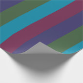 Bunte Juwel-Ton-Weihnachtsstreifen Geschenkpapier (Ecke)