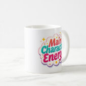Bunte Kaffeetasse mit Energie-Farbe der Hauptfigur (VorderseiteRechts)