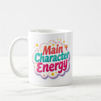 Bunte Kaffeetasse mit Energie-Farbe der Hauptfigur