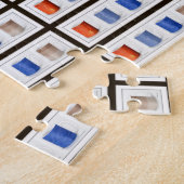 Bunte Kaffeetassen gerahmt Puzzle (Seite)