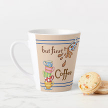 Bunte Kaffeetassen Latte Becher