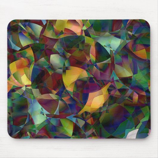 Bunte, kaleidoskopische abstrakte Kunst Mousepad (Vorne)