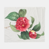 Bunte Kamelie, Pierre-Joseph Redouté, 1833 Fleecedecke (Vorderseite (Horizontal))
