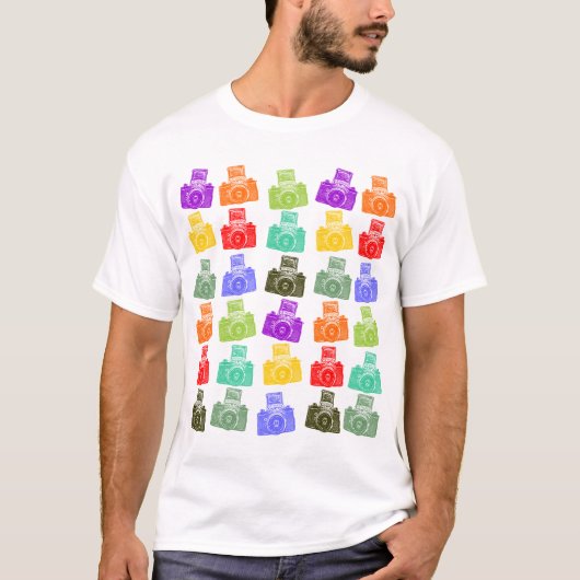 Bunte Kameras T-Shirt (Vorderseite)