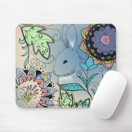 Bunte Kaninchen-Mausunterlage (horizontal) Mousepad (Mit Mouse)