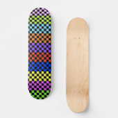 Bunte karierte Plattform Skateboard (Vorderseite)