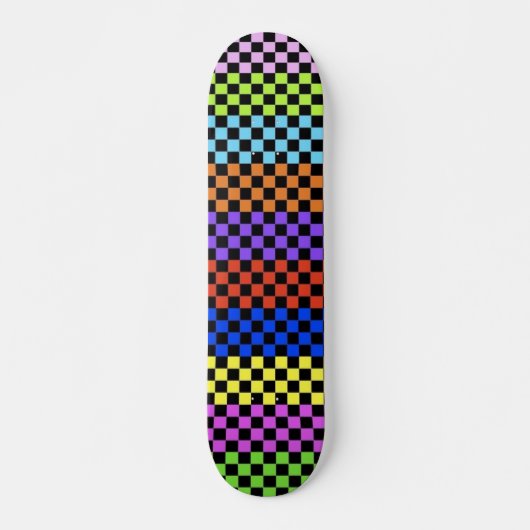 Bunte karierte Plattform Skateboard (Vorne)