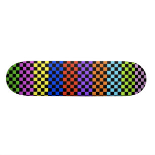 Bunte karierte Plattform Skateboard
