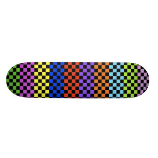 Bunte karierte Plattform Skateboard