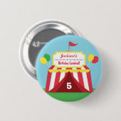 Bunte Karnevals-Kindergeburtstag-Gastgeschenke Button (Vorne & Hinten)