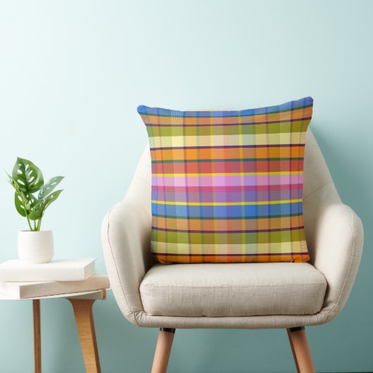 Bunte Karo RB Kissen (Stuhl )