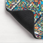 Bunte Karte Paris Frankreich | Mousepad (Ecke)