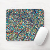 Bunte Karte Paris Frankreich | Mousepad (Mit Mouse)