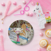 Bunte Karussellpferde Pappteller (Party)