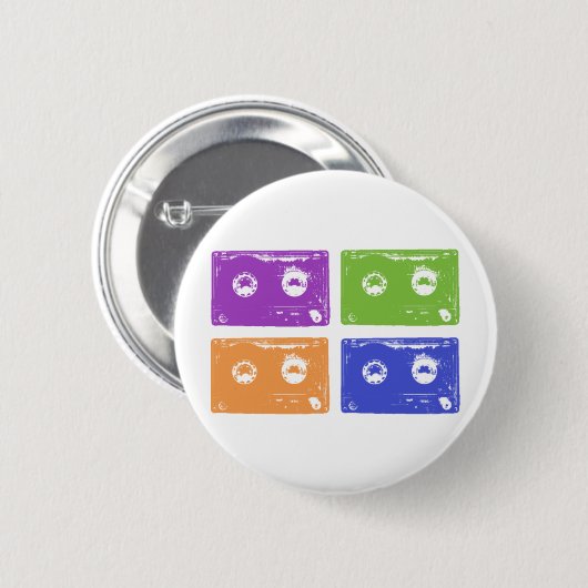 Bunte Kassetten! Button (Vorne & Hinten)