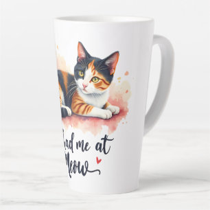 Bunte Katze - Du hast mich bei Miau Wasserfarbe um Milchtasse