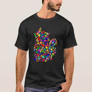 Bunte Katze Froher Internationaler Punktetag 2022  T-Shirt