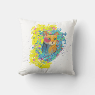 bunte Katze Kissen