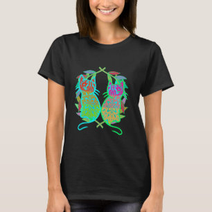 Bunte Katze Lorbeer Kranz Kätzchen Kind T-Shirt