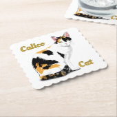 Bunte Katze Personalisiert Untersetzer (angewinkelt)