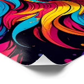 Bunte Katze Poster (Ecke)