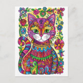 Bunte Katze. Postkarte (Vorderseite)