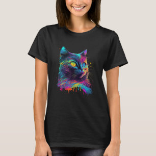 Bunte Katze Psychedelic Art, Katzenadoption T-Shirt