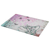 Bunte Katze Schneidebrett (Ecke)